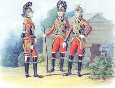 Унтер-офицер, кавалергард и офицер в царствование Екатерины II
