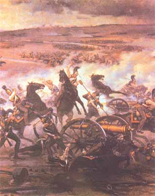 Атака русской кавалерии при Бородине