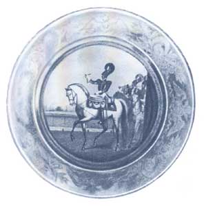 Тарелка с изображением кавалергарда-литаврщика