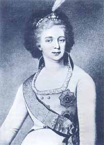 Императрица Мария Федоровна, супруга Павла I, в кавалергардском мундире