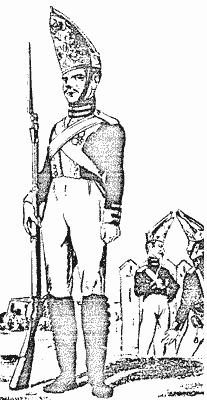 Гренадер 1802-1807 гг. Рис. П.Ф. Космолинского