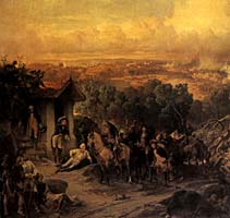Сражение на реках Треббия и Тидони. Худ. А. Е. Коцебу. 1850-е гг. Фрагмент.