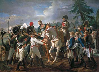 Ж.Б. Дебре. Наполеон обращается к баварским офицерам накануне битвы при Абенсберге. 20 апреля 1809 г.