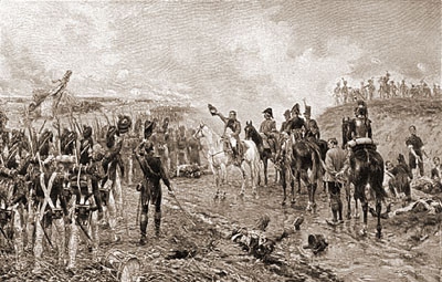 Наполеон и Старая гвардия перед последним сражением
